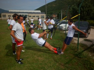 Atleti al lavoro a Castel di Sasso (foto Domenico Vastante)