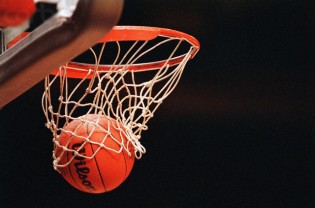 Basketball Going Through the Hoop