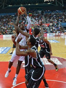 Un'azione di Pesaro-Juvecaserta (Foto Luca Toni victorialibertas.it)