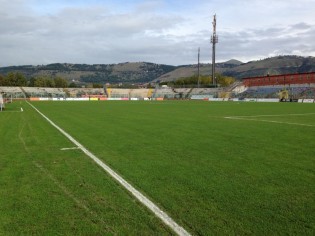 Una veduta dello stadio Pinto pochi minuti fa