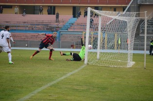 Il gol di Calderini (Foto Giuseppe Melone)