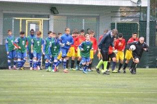 Sampdoria-Capua durante l'ingresso in campo