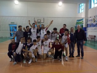 L'esultanza del Volley Cellole 