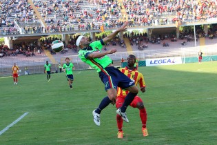 Murolo in azione contro il Lecce (Foto Giuseppa Scialla)