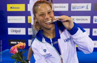 Sara Centanni con la medaglia d'argento vinta agli Europei U19 di Ostia nel 2014 (foto: facebook)