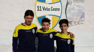 Iannotta, Verrengia e Vallario della Vis Carano Calcio