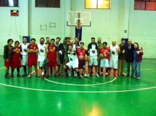 Le due squadre a fine partita