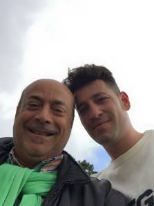 Uno degli ultimi selfie del sindaco Papa e del capitano Luigi Parente