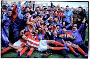 La Virtus Volla festeggia la vittoria della  Coppa Italia Regionale