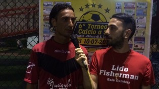 Dino Fava intervistato al termine della gara vinta nei quarti di finale 