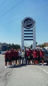 La squadra fuori al ristorante pizzeria Del Monaco