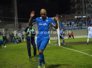 Allan Baclet in gol contro la Casertana (Foto Scialla)