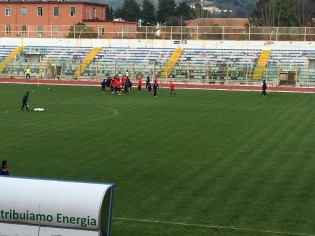 La Casertana in allenamento al Pinto