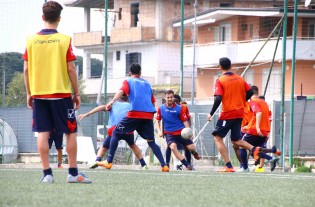 La Casertana nell'allenamento di oggi