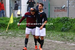 Barletta a fine partita festeggiato da Santangelo